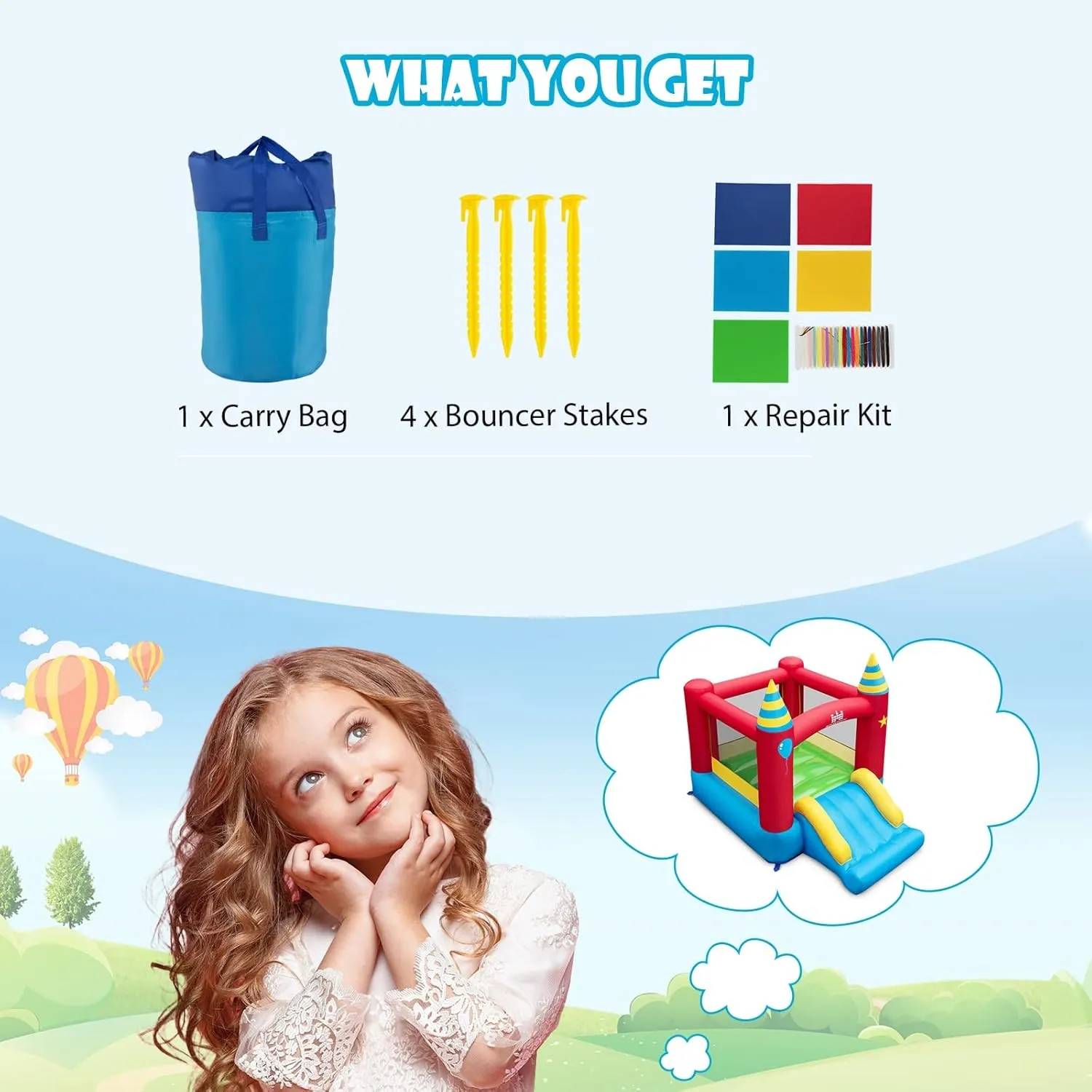 House for Toddler Boys Girls Birthday today ling promotion Party Gifts BOUNTECH Inflatable Bounce House$ Bouncy House for Kids 3-10 Indoor Outdoor Family Fun with Large Jumping Area$ Slide$ Portable Backyard Mini Bounce 