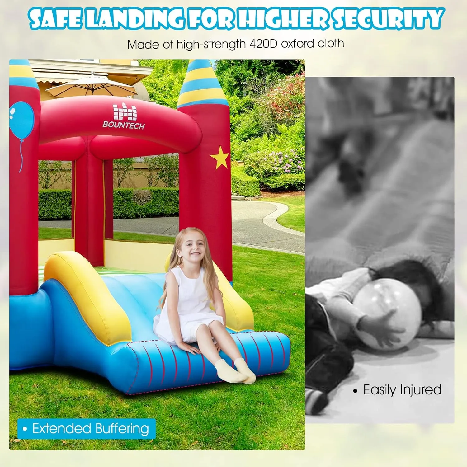 House for Toddler Boys Girls Birthday today ling promotion Party Gifts BOUNTECH Inflatable Bounce House$ Bouncy House for Kids 3-10 Indoor Outdoor Family Fun with Large Jumping Area$ Slide$ Portable Backyard Mini Bounce 