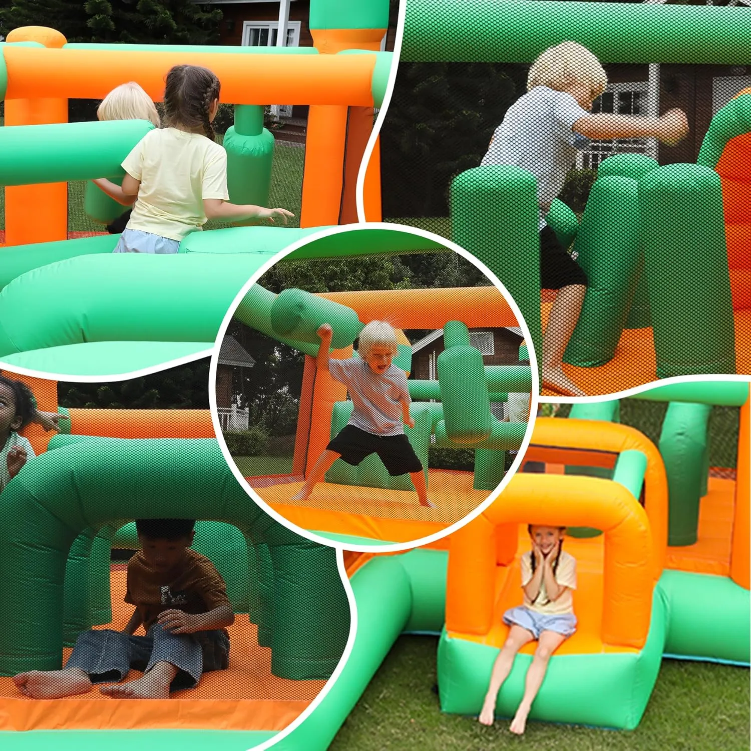 House Kids dramatize agricultural Obstacle Bouncy Castle for Outdoor Indoor Inflatable Bounce 