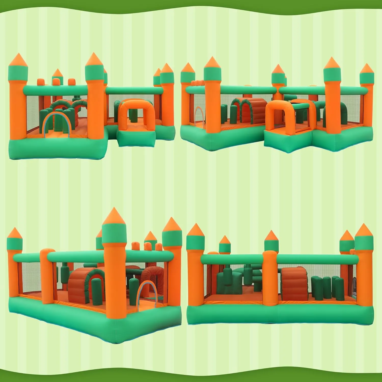 House Kids dramatize agricultural Obstacle Bouncy Castle for Outdoor Indoor Inflatable Bounce 