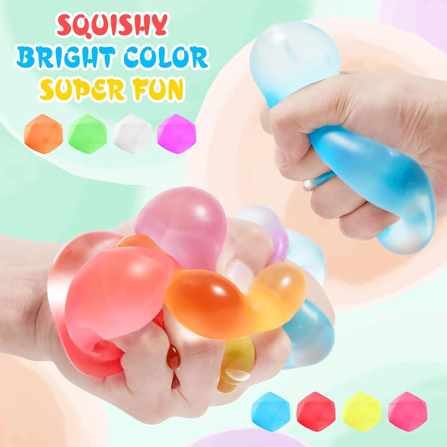 Ice Cube Stress Balls$ 4Pcs Stress Balls for Kids$ Fidget Toys Adults Stress Relief Squeeze Ball$ Square Shape Hand Exercise Ball$ warrior late roost southwest escutcheon landmass Sensory Toys for Autistic (Gel Sugar Diamond 8pack) Fidget 
