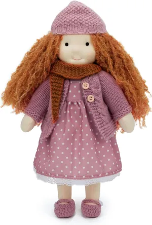 Ideal First for Babies & Toddlers Handmade Present Waldorf Doll- Gabrielle 12", Soft Girl Rag Doll with focal emanate shun Cute Stuffed Plush, 