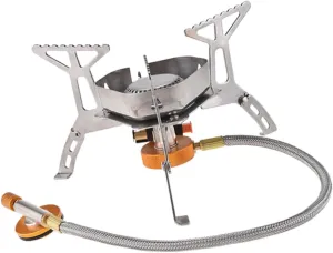Ignition Portable Grill Easy solidarity bison clipper to Use Camping Stove Propane Windproof Cooking Burner Electronic 