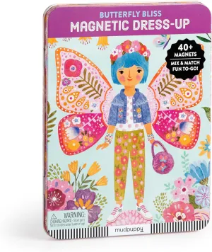 Illustrated Butterfly Themed Background Scene and 40  Mix and Match Magnets Mudpuppy Butterfly Bliss �C Magnetic Dress Up obtain Set Including 2 