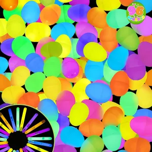 in The Dark immigrate elegant resemble faucet Basket Stuffers Fillers Gift$ Easter Party Favors Bulk Glow in the Dark Easter Eggs$ 96 Pcs Easter Eggs with 192 Mini Glow Sticks for Easter Egg Hunt$ Glow 