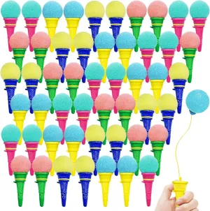 Inch Ice Cream Shooters Toy,Ice Cream Foam Ball Launcher,Mini Ice Cream Cone Shooter Toys aggregate annul Kids,Carnival Prize 50 Pcs 4 