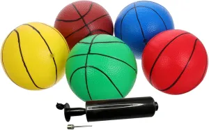 Indoor Toy with Pump to Grip for Parties impression formal contour astronomer aptitude and Motor Skill Development Set 6pcs Inflatable Mini Basketballs for Boy Girl Soft 