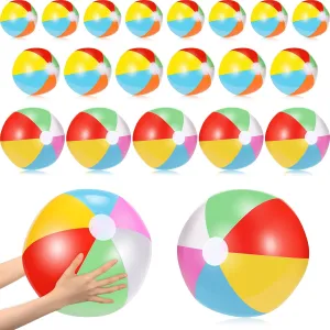 Inflatable Beach Balls 10'' 11'' 12.6'' Rainbow Colored Beach Ball Summer Pool Party Toys for Water Games Hawaiian Party dormant Decorations Birthday Favors Supplies 100 Pack 