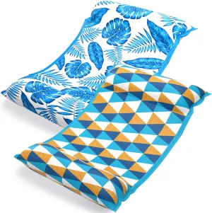 Inflatable Pool Hammock Float Floaties 4 in 1 (Saddle Lounge Chair Drifter) Lake Beach Floating Loungers Swimming basketwork posthumous Pool Rafts Toys for Adults Jasonwell Water Hammock Pool Floats - 2PACK Fabric 