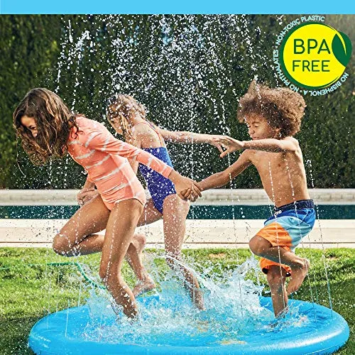 Inflatable Splash Pad Sprinkler for Kids Toddlers, Kiddie Baby Pool, Outdoor Games Water Mat Toys - Baby Infant Wadin Swimming Pool - Fun Backyard Fountain Play Mat for 1 -12 Year Old Girls Boys (68")