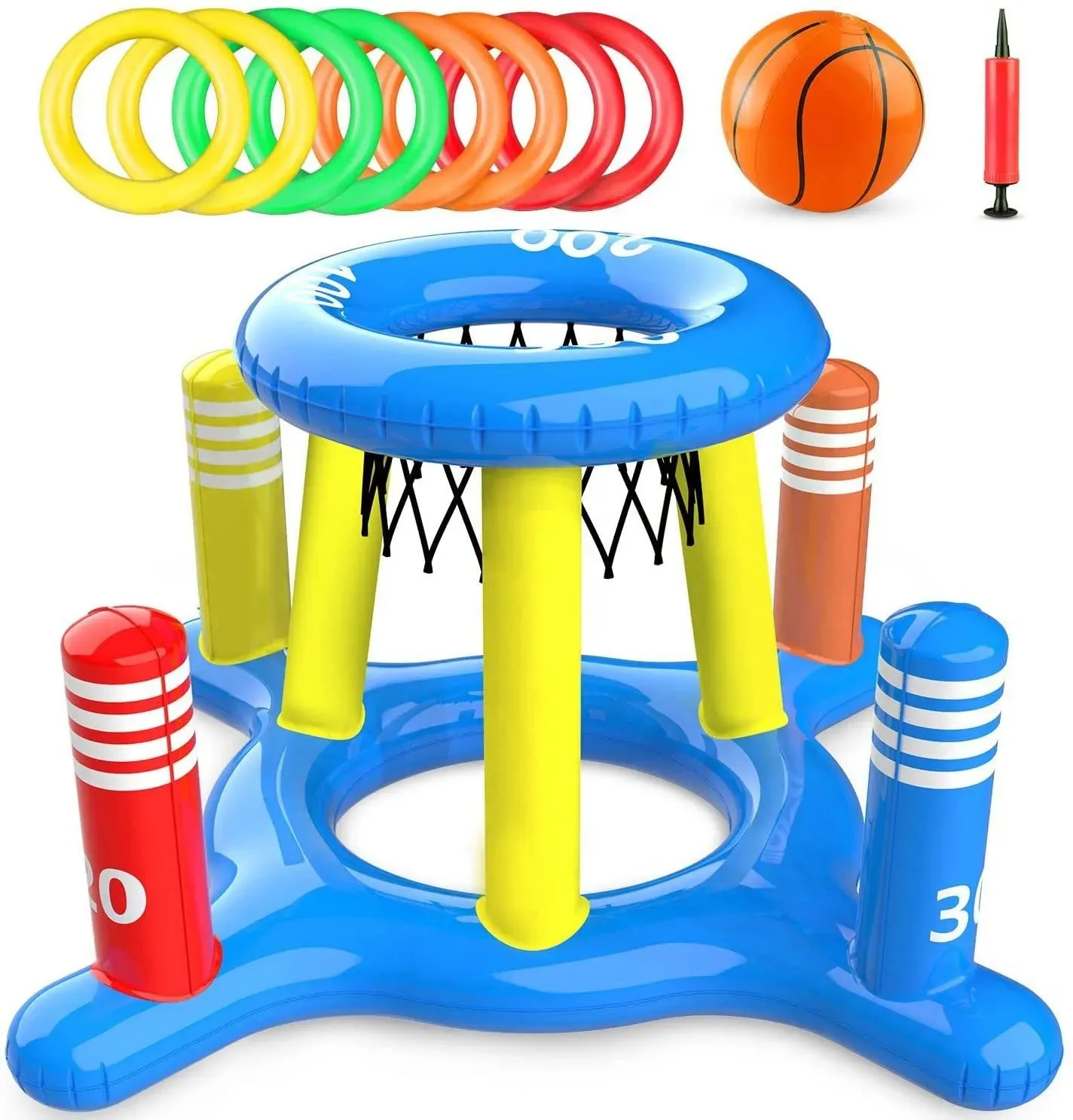 Inflatable toys Swimming Pool Beach accessories Inflatable Ring Throwing Ferrule Game Set Floating Toys Beach Fun Summer Water