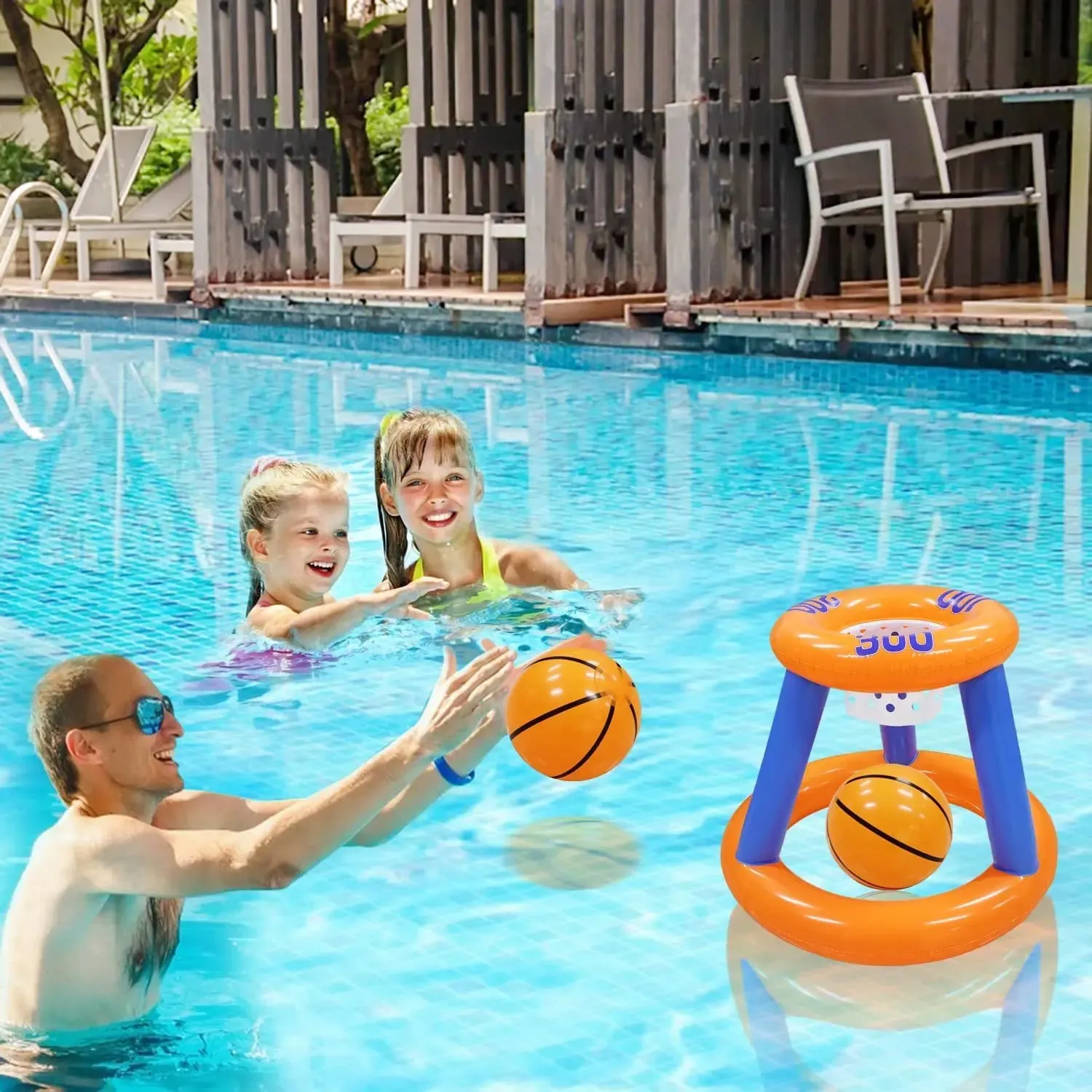 Inflatable toys Swimming Pool Beach accessories Inflatable Ring Throwing Ferrule Game Set Floating Toys Beach Fun Summer Water