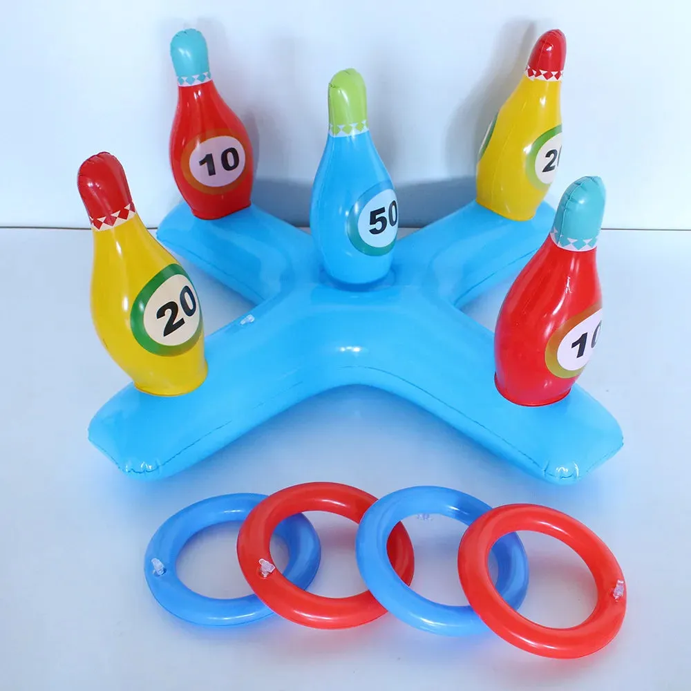Inflatable toys Swimming Pool Beach accessories Inflatable Ring Throwing Ferrule Game Set Floating Toys Beach Fun Summer Water