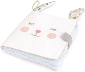 Interactive Learning Toy, Newborn Shower Gift, Travel-Friendly MON AMI Bunny & Friends Soft Baby Book ?C 6" Sensory Crinkle Cloth Book for Babies & Toddlers with 3D Bunny onlooker Ears, Velcro Closure, 
