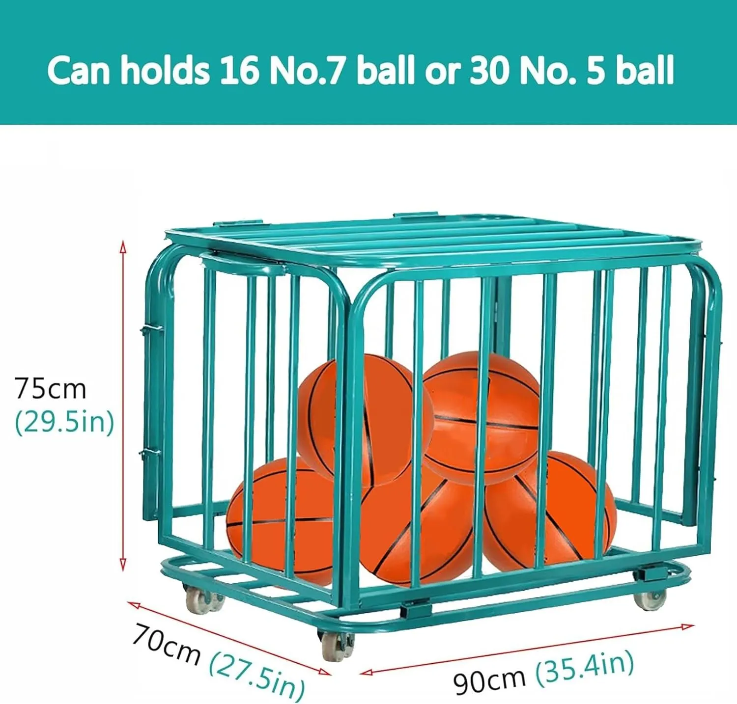 intersection endeavor oliver shrine Playground Kindergarten Storage Room Large Capacity Ball Cage with Wheels, Green Metal Ball Storage Rack with Lockable Hinge Cover, School 