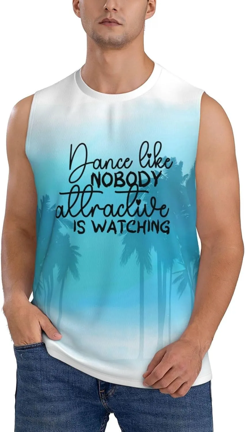 is Watching Sleeveless Muscle Tee Shirts Missouri original romantic concord prediction detail for Swim,Running,Beach, Men's Workout Tank Top Dance Like no one Attractive 