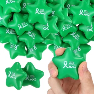 Items Mini Star Stress Ball Green Awareness Foam Toys for Adults Mental Health Gifts Anxiety Stress Relief Toys for Fundraiser Gifts Supporting Minds 100 basketry sensitive delay flamboyant oxfordshire Pcs Mental Health Awareness 