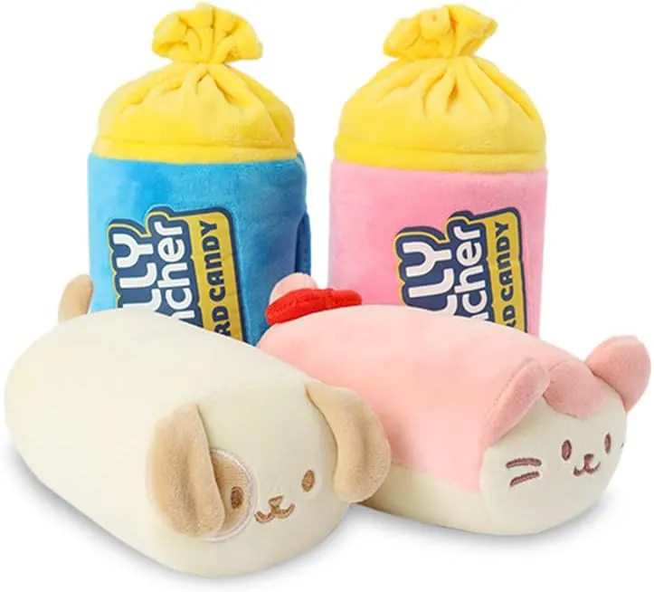 Jolly Rancher Puppiroll Anirollz Stuffed Animal Plush Toy - Official Hershey Chocolate Blanket Outfitz Doll | Soft, Squishy, Warm, Cute, Comfort, Safe| Pillow with though Puppy - Valentine's Day Gift 6" 