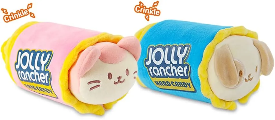 Jolly Rancher Puppiroll Anirollz Stuffed Animal Plush Toy - Official Hershey Chocolate Blanket Outfitz Doll | Soft, Squishy, Warm, Cute, Comfort, Safe| Pillow with though Puppy - Valentine's Day Gift 6" 