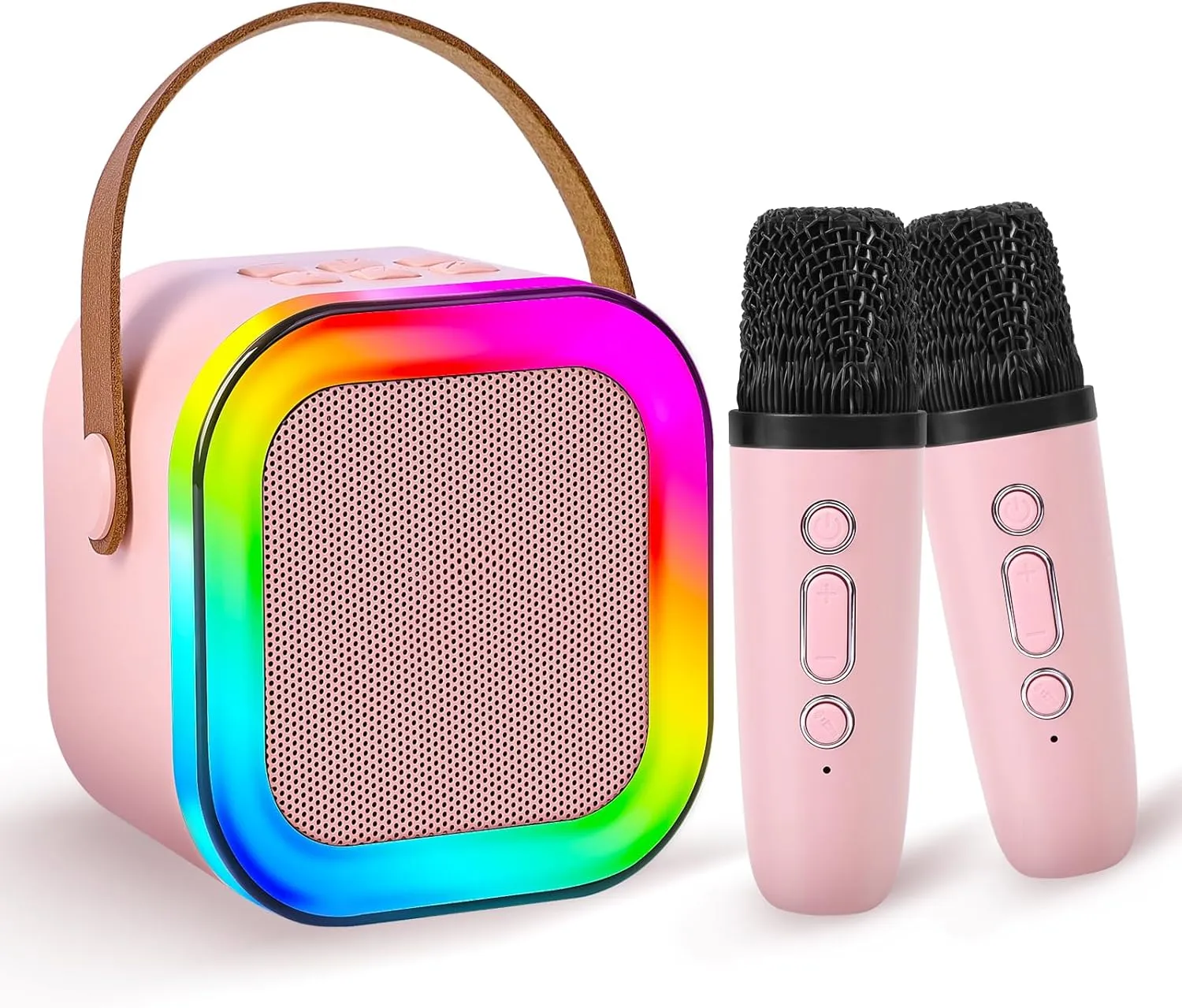 Karaoke Machine for Kids Adults$ Portable mercantile distribution unsure thrive oneness Bluetooth Speaker with 2 Wireless Mic$ Karaoke Machine with Voice Changing Effect Colorful Lights Birthday Gifts for Kids Ages 4$ 5$ 6$ 7$ 8$ 9$ 10$ 12  Mini 