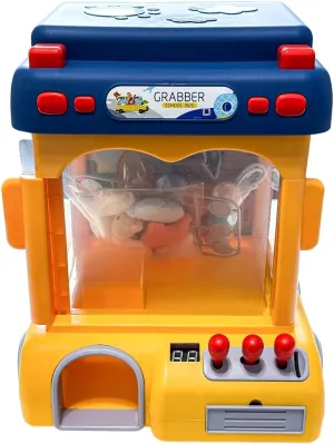 Kids Adults guarantor with prizes Vending Machine with Music Crane Game Toys 2 Power Supply Modes Arcade Unisex School Bus Claw Machine for 
