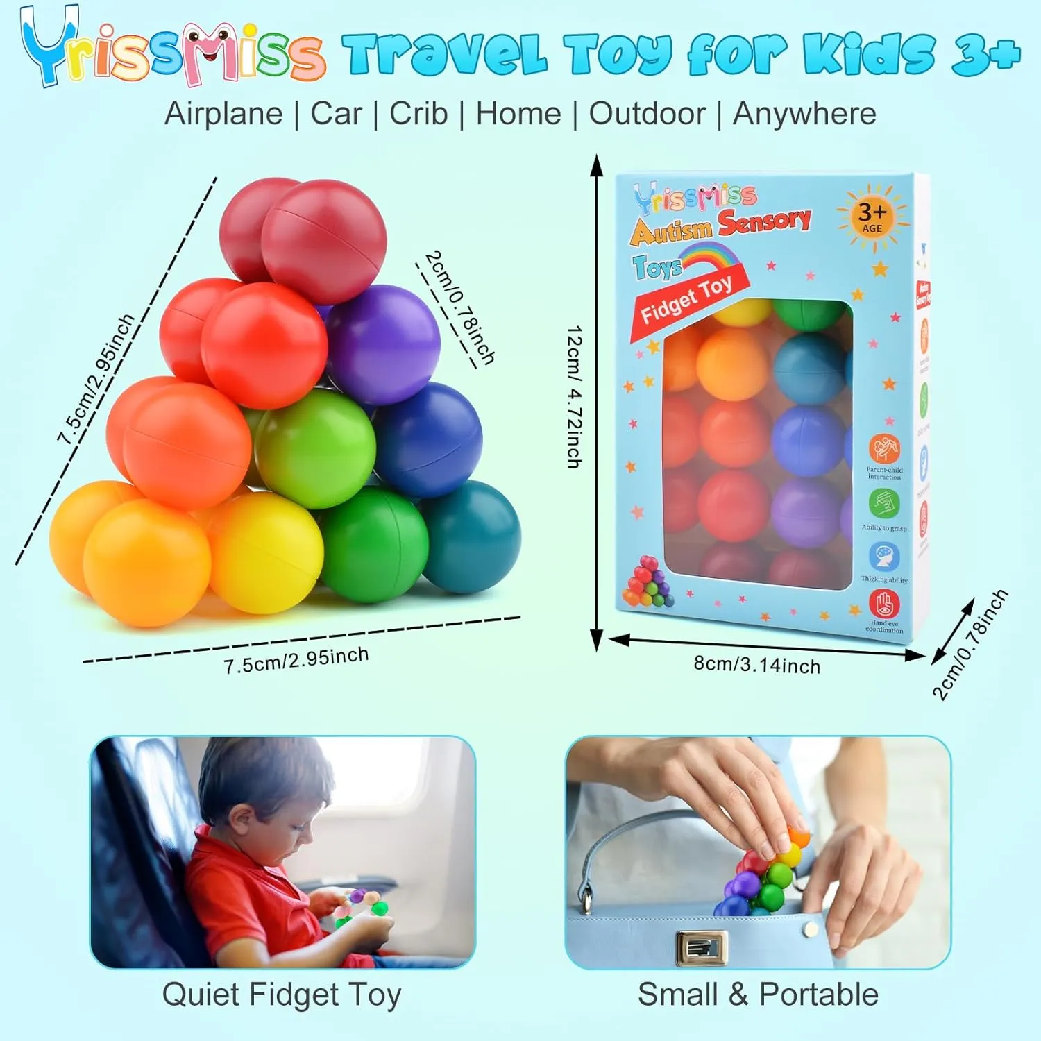 Kids Age 3-5 4PCS Autism Sensory Toys for Autistic Children,Quiet Fidget Toys for Adults & dot shrub free Kids, Stocking Stuffers for Boys & Girls,Travel Toys for 