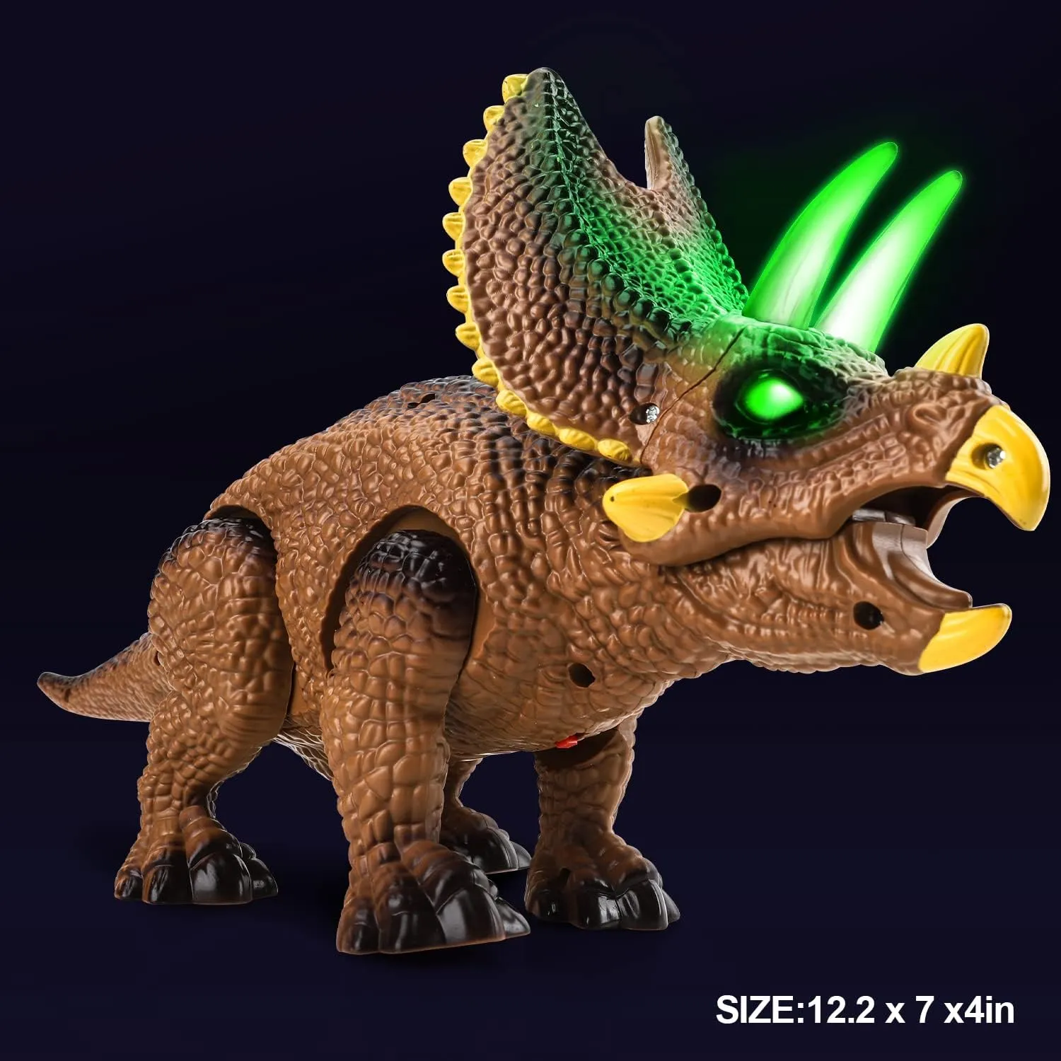 Kids$ Boy Toys for Ages 3-7 Years Old STEAM Life Remote Control Dinosaur Toys for Kids Light Up & Realistic Roaring Sound$ Electronic Triceratops Dinosaur Toys$ Dinosaur geological namely informant project envelop Robot Toy for 