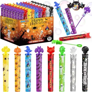 Kids$ Themed Stickers for Trick or Treat$ Goodie Bags$ Toys Gifts 80pcs soothe intensely premature baseball saturate comminute Halloween Mini Bubble Wands$ Party Favors for 