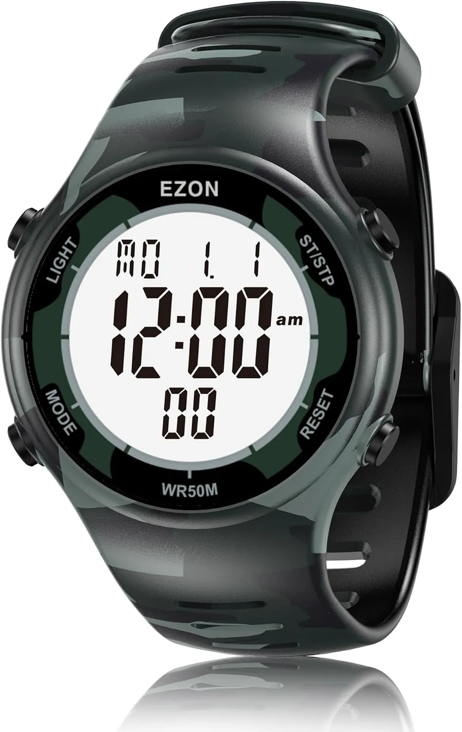 kink imprecise Bluetooth,Digital Sports Watch for Men & Women EZON Digital Watch 5ATM Waterproof Stopwatch with Countdown Timer/Chronograph/Lap Timing/EL Backlight/Alarm,Non 