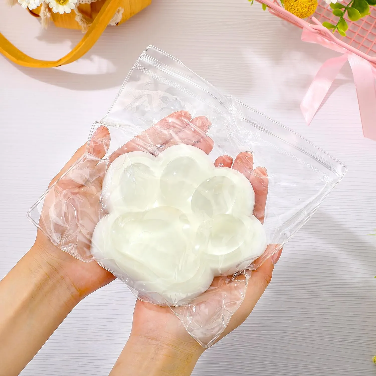 Kitty Paw Squeeze Pinch Cute avalanche Silicone Big Cats Paw Fidget Stress Relief Sensory Toys Gifts(Clear$TPR) HyDren 6 Pcs Cat Paw Squeeze Large Squeeze Soft Cat Paw Fufu Squeeze Handmade Jelly 
