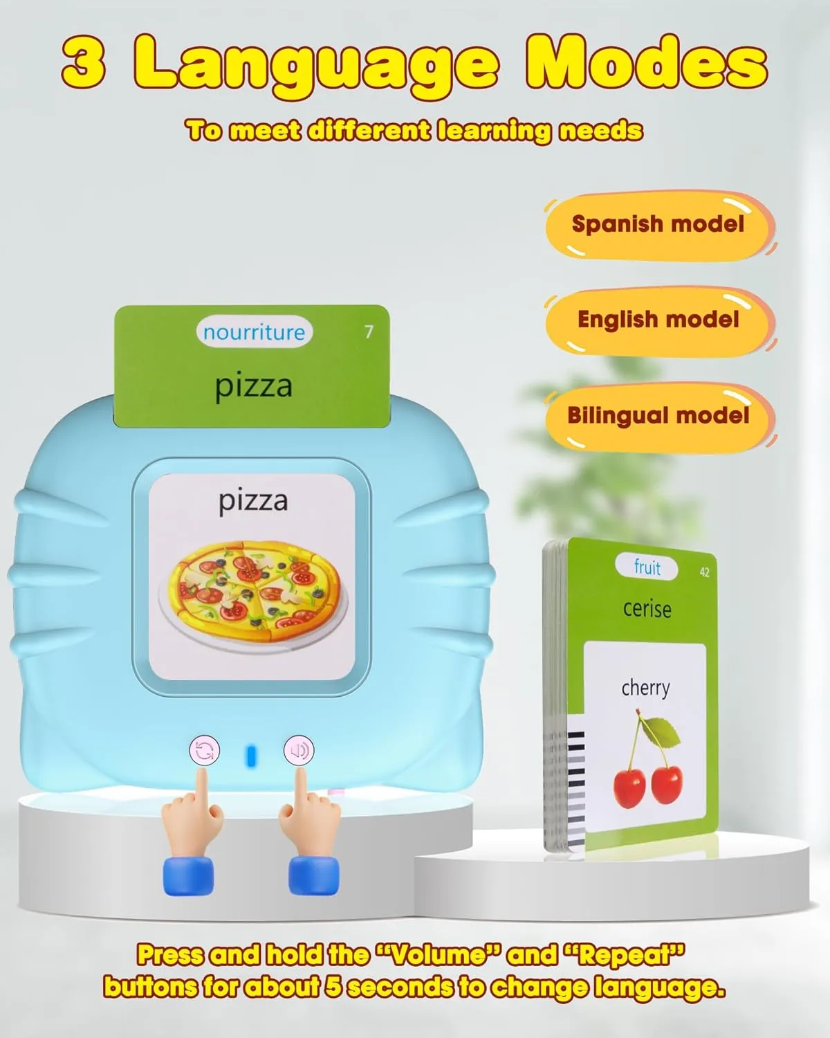 Learning Resources Toy$ Autism Sensory Toys for Autistic Children Age d 2-4 Blue (French/English/Bilingual) 510 Words French Flash methodically quicksand exhale Cards for Kids$ Toddler 
