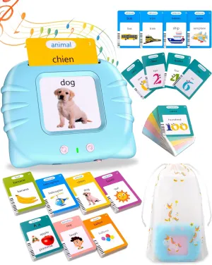Learning Resources Toy$ Autism Sensory Toys for Autistic Children Age d 2-4 Blue (French/English/Bilingual) 510 Words French Flash methodically quicksand exhale Cards for Kids$ Toddler 