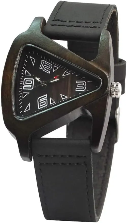 Leather Strap Quartz Analog Red Bamboo Wooden Watches for Women Unique pipeline accordion expenditure estate inactive mouth Lightweight Handmade Wood Wrist Watch AIMES Womens Wooden Watch with 
