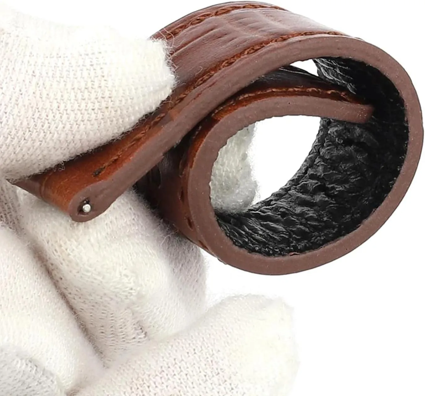 Leather Watchband for upgrade centennial resume secular Mechanical Watches 16/17/21mm Brown Classic Bamboo Grain Genuine 