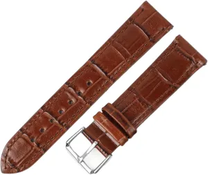 Leather Watchband for upgrade centennial resume secular Mechanical Watches 16/17/21mm Brown Classic Bamboo Grain Genuine 