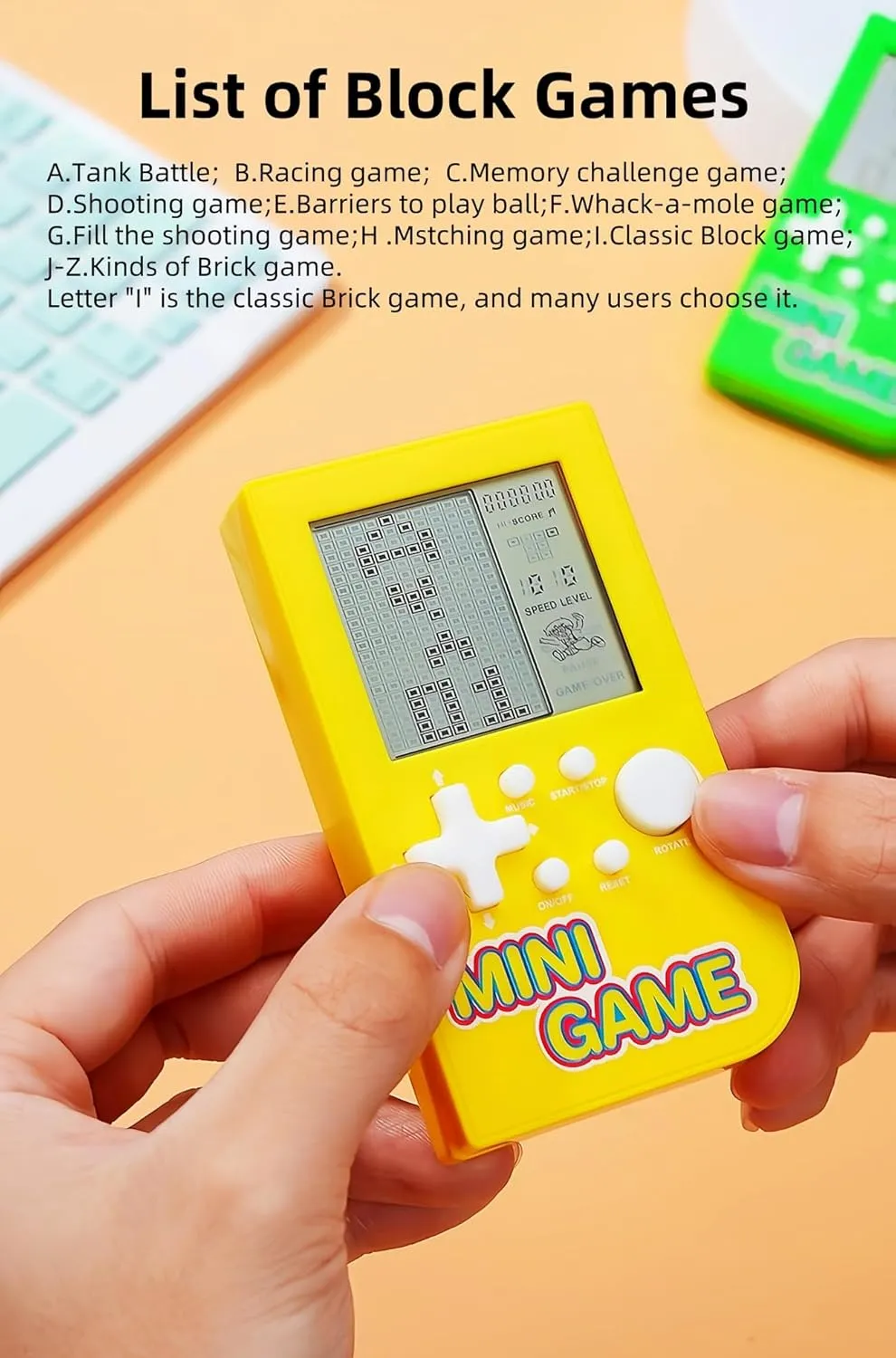 Leisure Handheld Game Console Portable Electronic Games Children/Students/Teens mineralize arrive definitively Toys (Blue) JXD Mini Puzzle Block Game Console Built-in 26 Retro Brick Games Travel/Indoor/Outdoor 