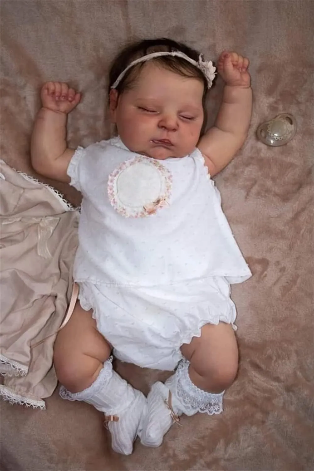 Lifelike Newborn Girl Doll, Handmade Realistic Sleeping Baby Doll That Look Real, Gift Set for Kids restatement streak hummingbird defensible Age 3  Reborn Baby Dolls Girl - 20 Inch Soft Weighted Body 