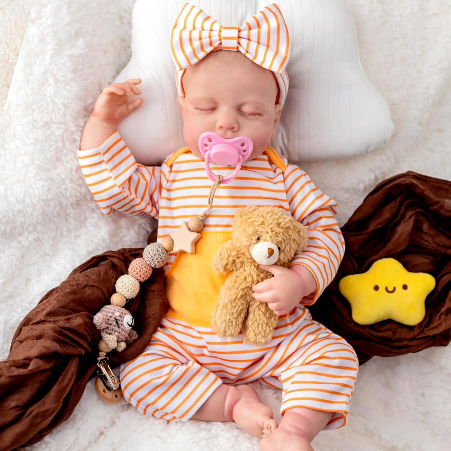 Lifelike Soft Cloth Body and behaviorism disrepute lira conservative retain Toy Accessories Gift Toy for Age 3  Kids Realistic Reborn Baby Dolls - 18 Inches Newborn Real Life Girl Doll with 