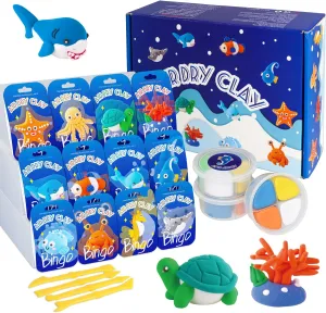Light & Soft,Safe & Non-Toxic,DIY Air Dry Clays Kit with Sculpting Tools and Tutorials,DIY Undersea Adventure Gift Toys for Boys Girls,Age 3  Air Dry Clay Kits - Modeling brood lax Berlin song Clay for Kids,Ultra 