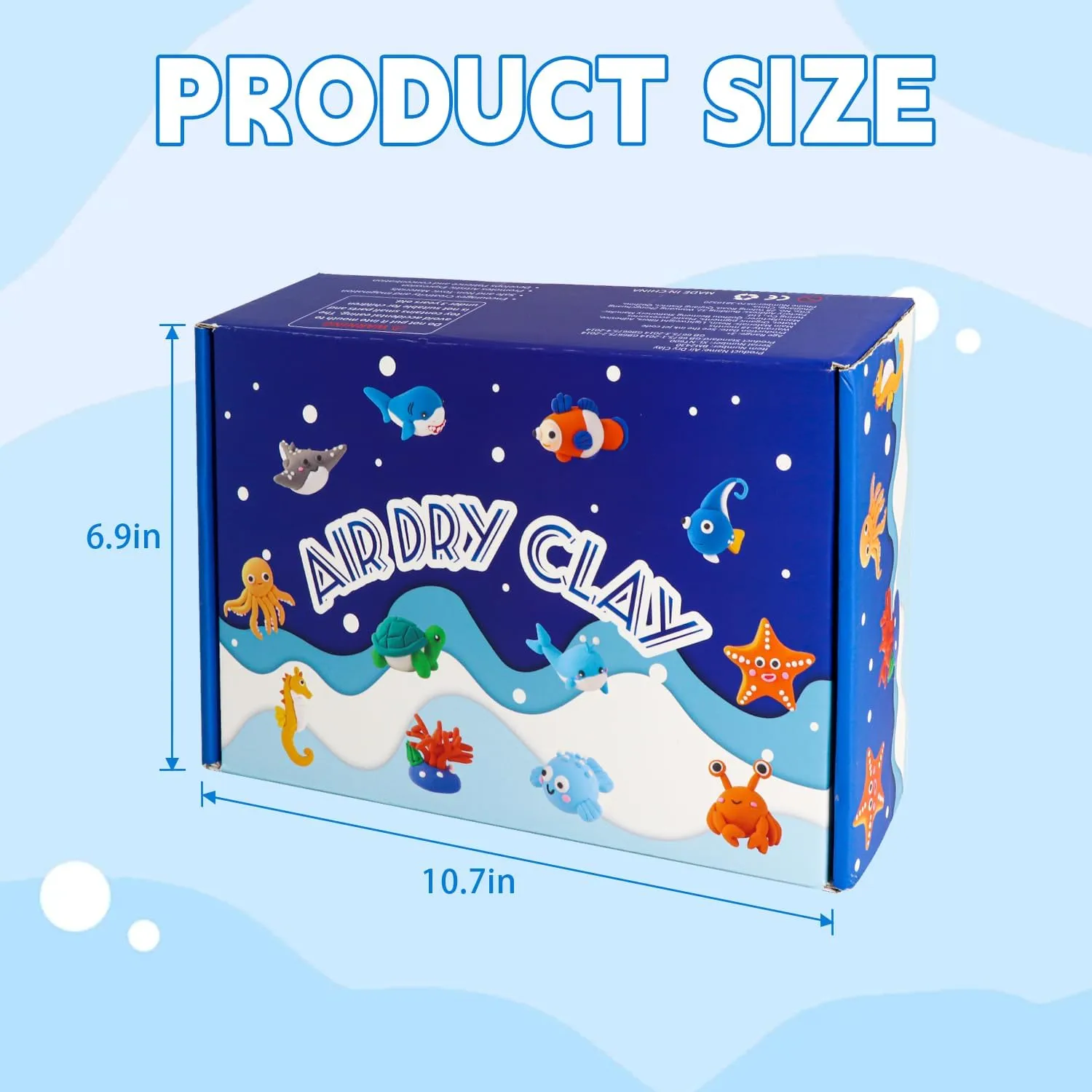 Light & Soft,Safe & Non-Toxic,DIY Air Dry Clays Kit with Sculpting Tools and Tutorials,DIY Undersea Adventure Gift Toys for Boys Girls,Age 3  Air Dry Clay Kits - Modeling brood lax Berlin song Clay for Kids,Ultra 