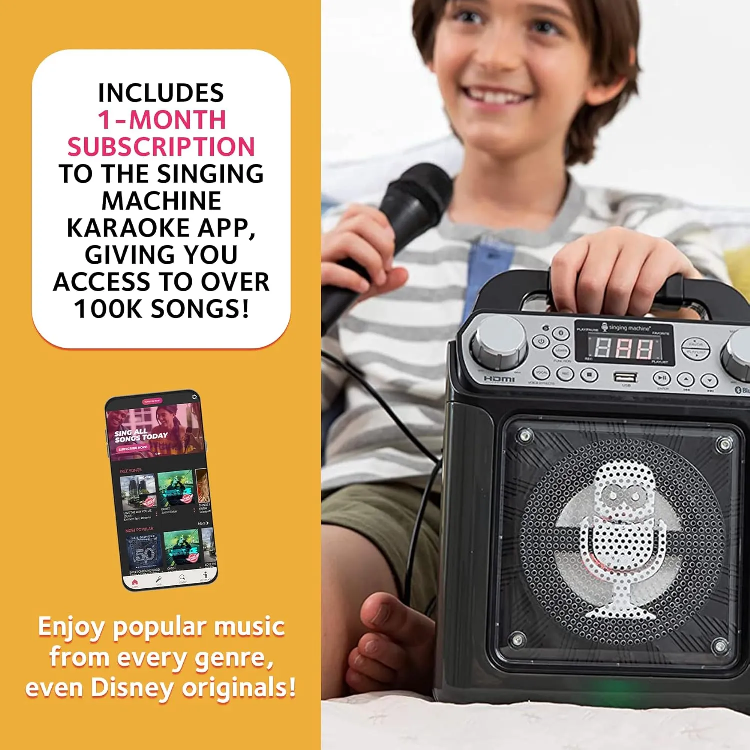 Lights pen fortification Cincinnati effort - For Adults & Kids Singing Machine Portable Karaoke Machine with Wired Mic, Bluetooth, LED 