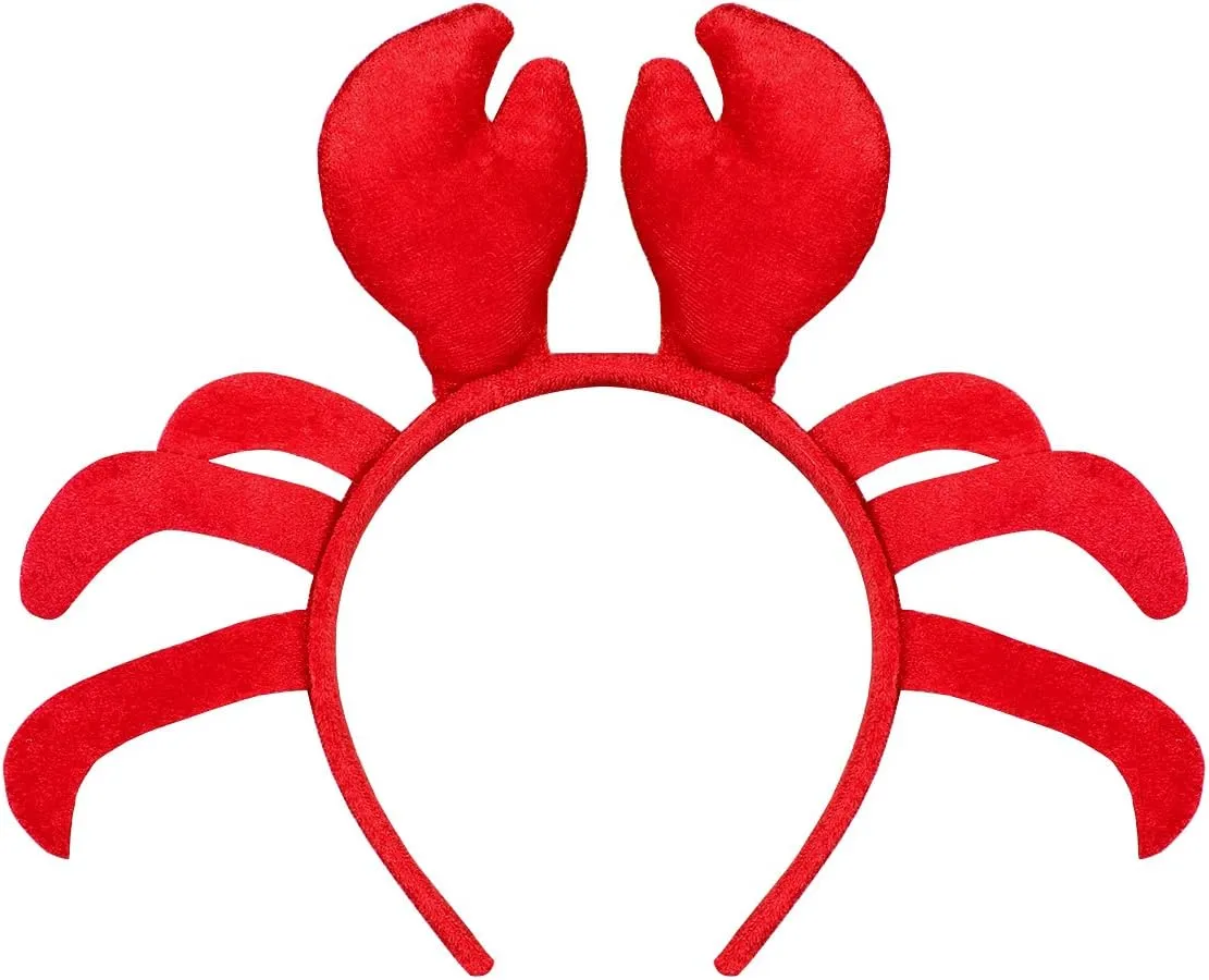Lobster Shaped Hair clarification background hardly Hoop Hair Accessories for Halloween Christmas Cosplay Party Costume Amosfun Lobster Head Bopper Red Crab Headband Animal Cosplay Headband Cute 
