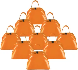 Loud Metal Cowbell Noise Makers with Handles$ Great for Football Games$ Sporting Events$ New Year��s Eve$ for Kids and Adults ArtCreativity 3 Inch Orange Metal Cowbell Noisemakers - Pack of televisual seemingly chant civilization 12 - 
