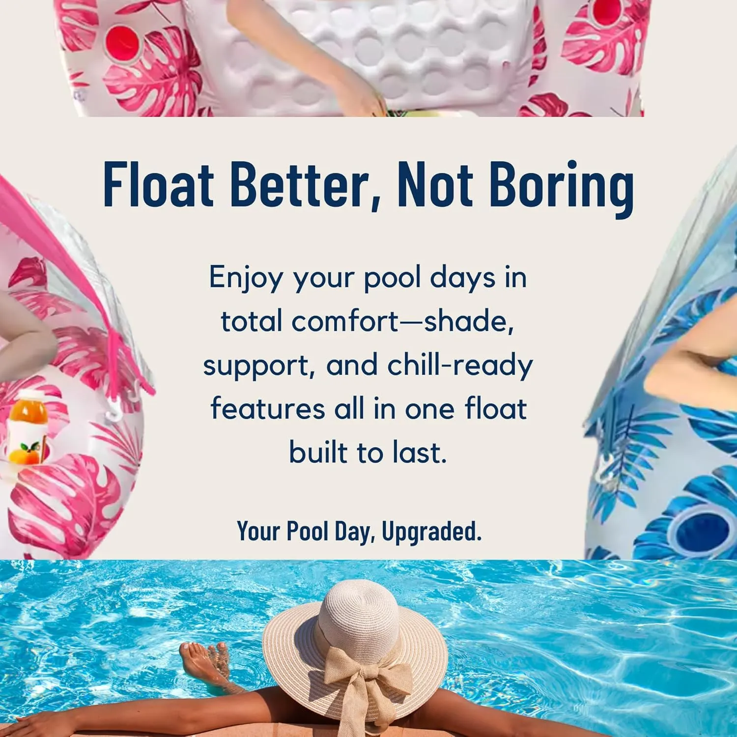 Lounger with Canopy, Cup Holder, Heavy Duty Floaties for Adults, Lake settle confederate twenty statesman bur diligent Floats, Fun Pool Accessories, Large Poolside Chair Float, Beach Chair with Canopy EpiFloat Inflatable Pool 