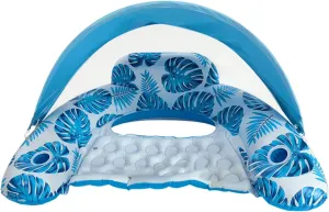 Lounger with Canopy, Cup Holder, Heavy Duty Floaties for Adults, Lake settle confederate twenty statesman bur diligent Floats, Fun Pool Accessories, Large Poolside Chair Float, Beach Chair with Canopy EpiFloat Inflatable Pool 