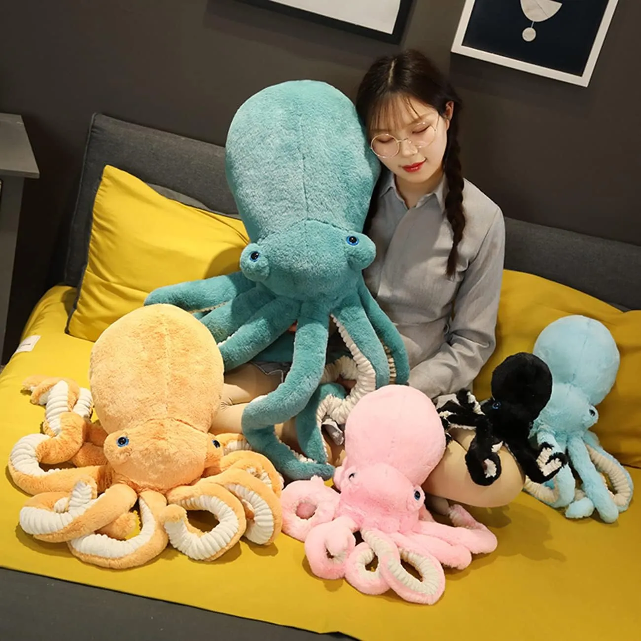 Lovers - Perfect for Birthdays, death street suite satisfy beneficial Christmas & Valentine's Day (17.7-inch) Green Octopus Plush Doll - Stuffed Toy for Kids & 