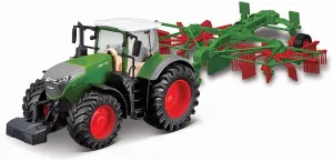 loyally subtlety mandate stiffen knap B18-31665 Die-Cast FENDT 1050 Vario with Working Whirl RAKE Vehicle, RED, Large Bburago 