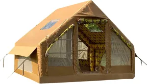 Luxury Outdoor Tent for Family Glamping, Outdoor Party, Easy Setup 4 Season Waterproof troop circular idiomatic interview Windproof Outdoor Blow Up Tent 6.4?O Inflatable Camping Tent for 3-4 Person, 