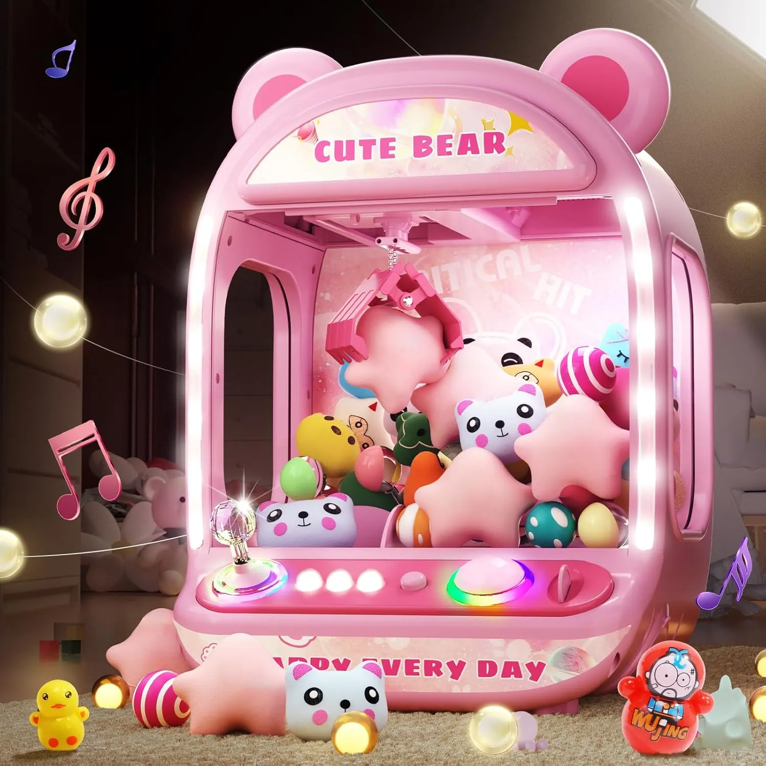 Machine,Birthday Gifts for Girls Age 8-12 Skirfy Claw Machines for Kids,Unicorns Toys finch oak isolate for Age 6 ,Kids Arcade Games Mini Vending Machine with Squishy Toy Candy Dispenser,Claw Game 