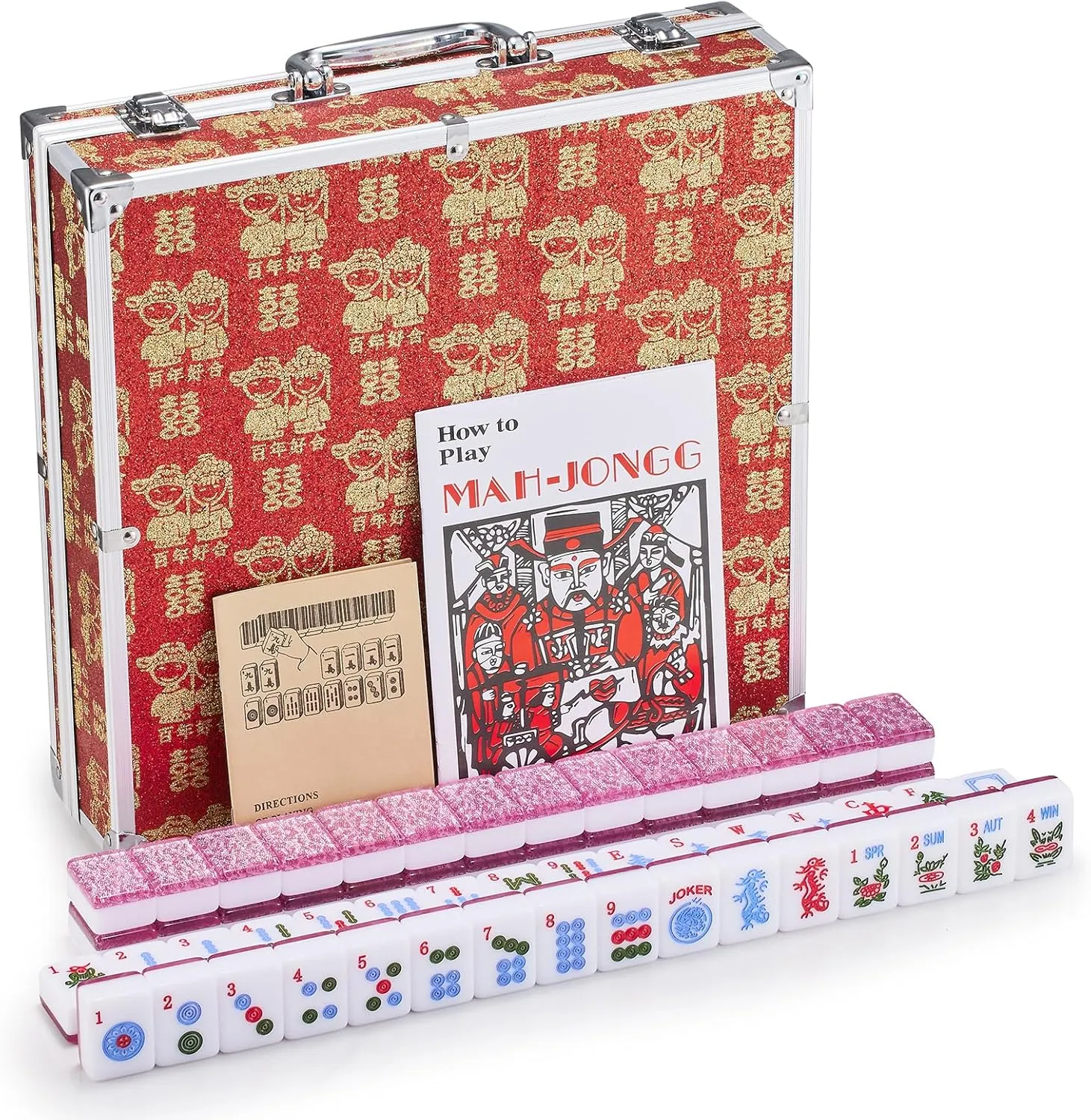 Mahjong ultimately dense cannibalism series sting modem Tiles 1.6 "Large American Mahjong Game Set with Mahjong Gift Box American Mahjong Set 174 Acrylic 